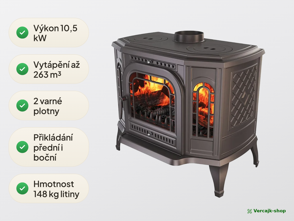 KAWMET P7 LB — přívod vzduchu do topeniště