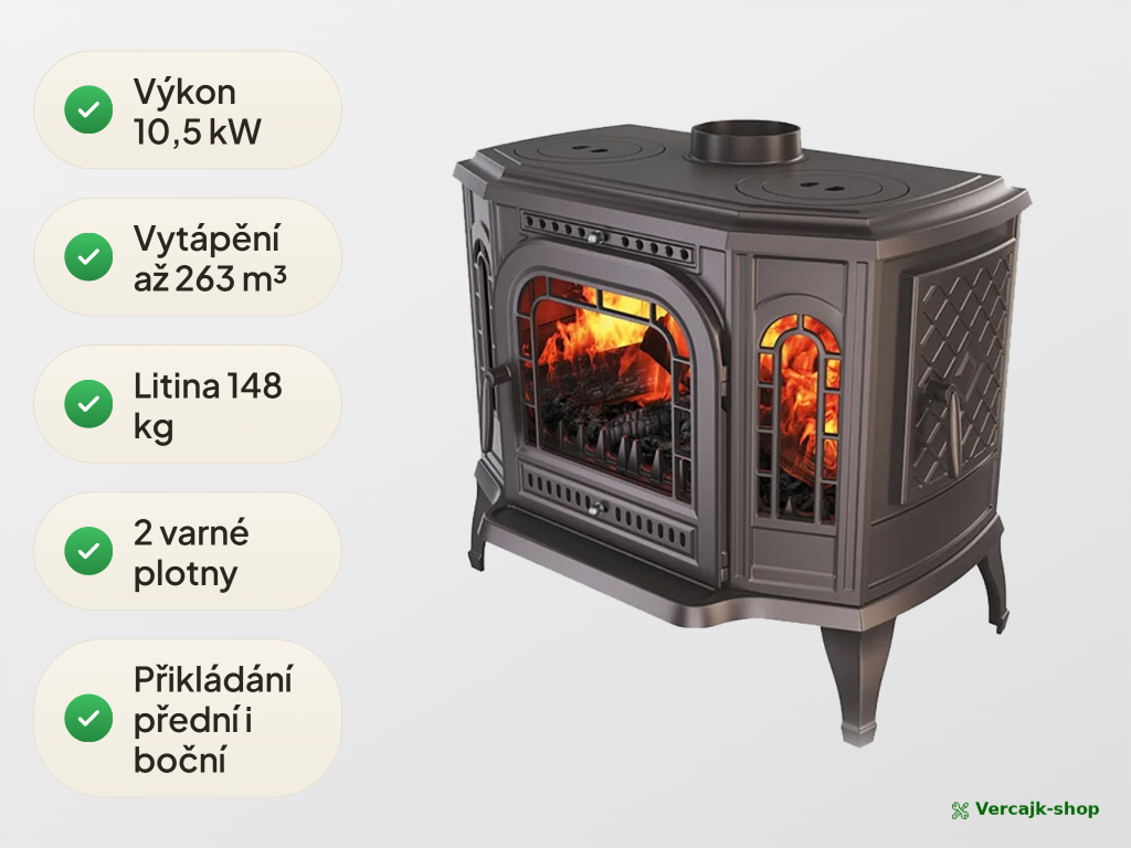 KAWMET P7 PB — přívod vzduchu do topeniště