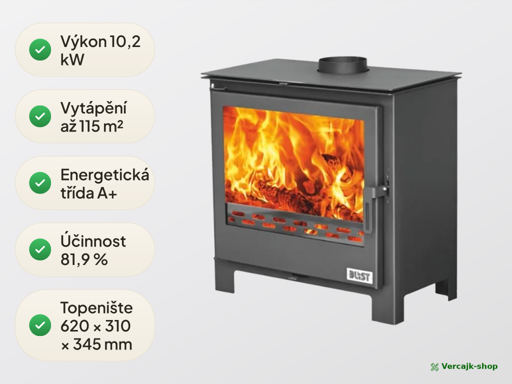 BLIST B MAX 2 — přívod vzduchu do topeniště