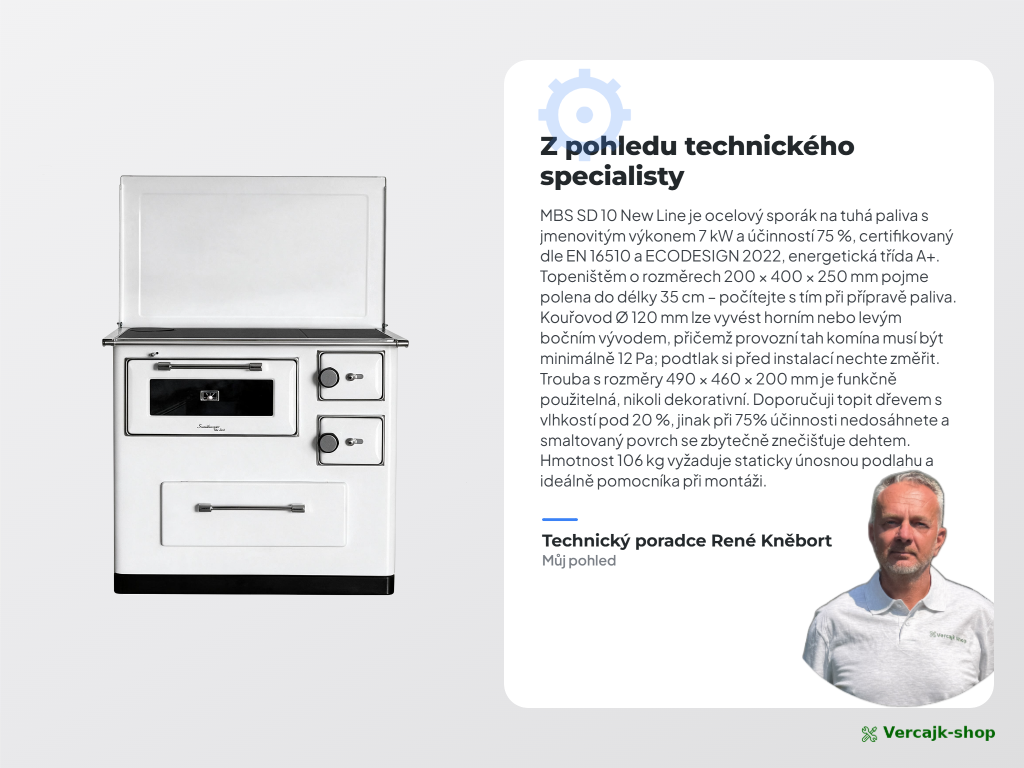 MBS SD 10 New Line — vývod kouřovodu 120 mm