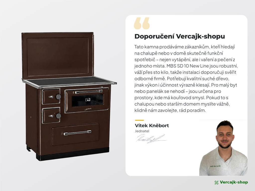 MBS SD 10 New Line — vývod kouřovodu 120 mm