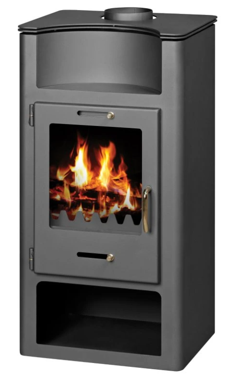 Krbová kamna VICTORIA Elegance 9 kW v černém provedení — celkový pohled